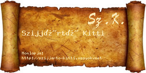 Szijjártó Kitti névjegykártya