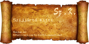 Szijjártó Kitti névjegykártya