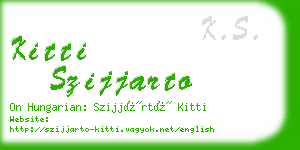 kitti szijjarto business card